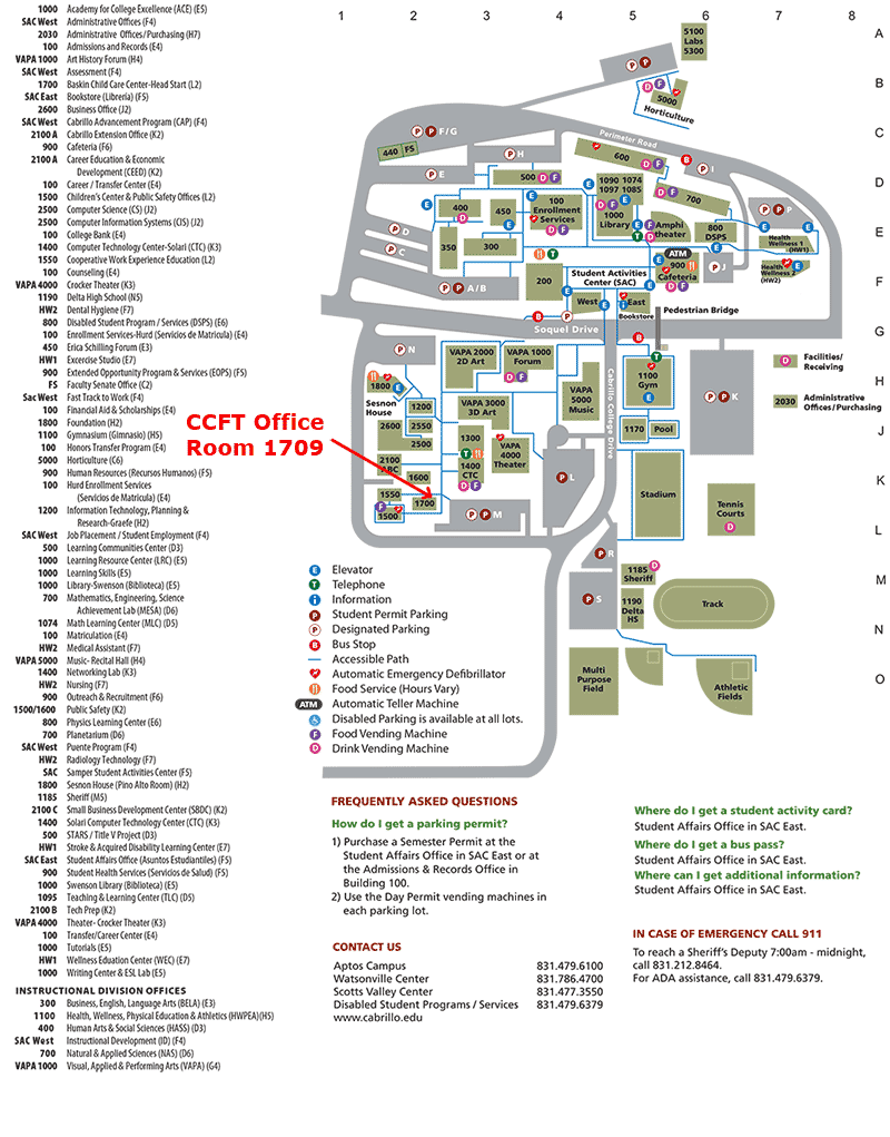 map to CCFT office, Room 1709