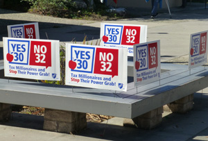 Yes 30/No 32 signs